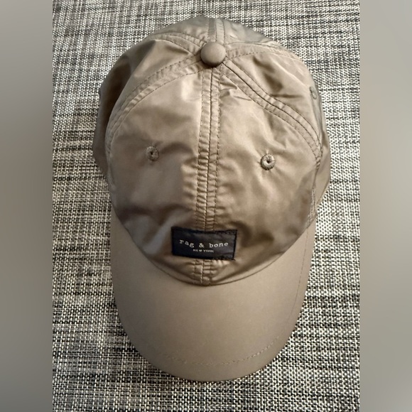 Rag & Bone Army Green Cap with Black Rag & Bone Logo Patch